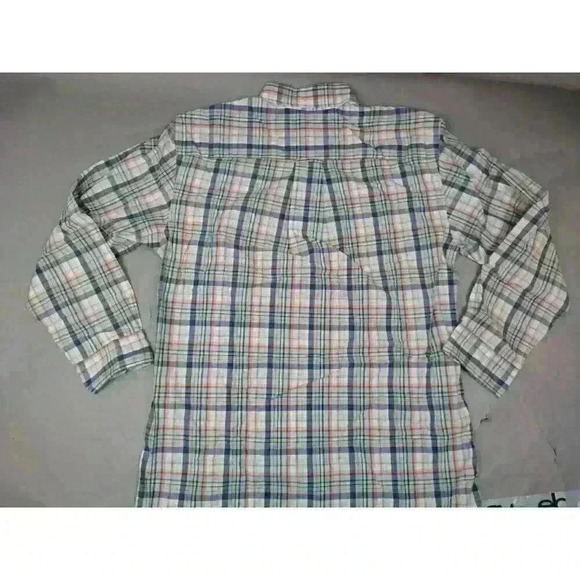 Orvis Shirt Adult Medium Plaid Casual Long Sleeve Mens Blue Red - Picture 5 of 7